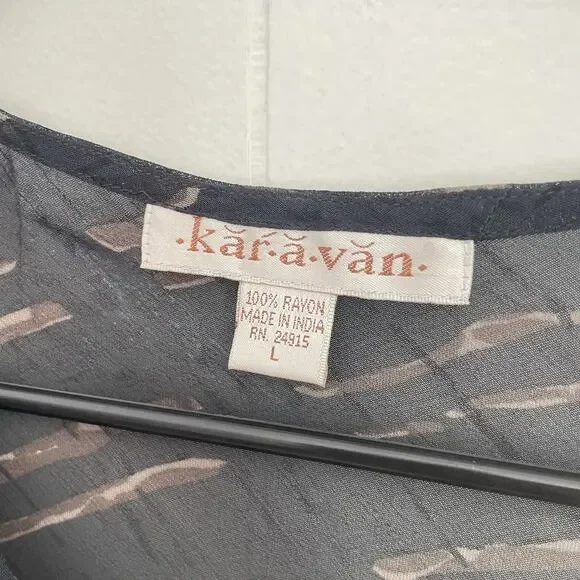 Sheer Tie Blouse Ethereal Boho Whimsigoth Y2K Fairy‎ Grunge Top L NWT Romantic - Picture 4 of 10